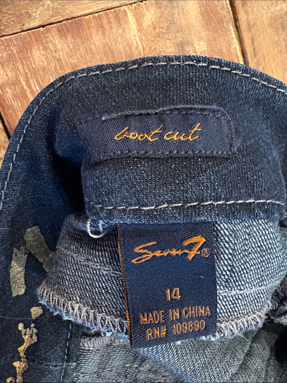Seven7 Dark Blue women’s Denim Bootcut Flared Jeans size 14 - Picture 10 of 11
